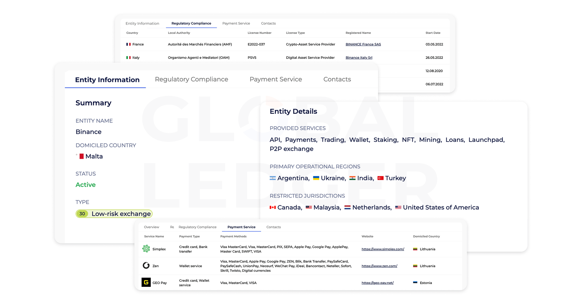 Entity Database feature in Global Ledger