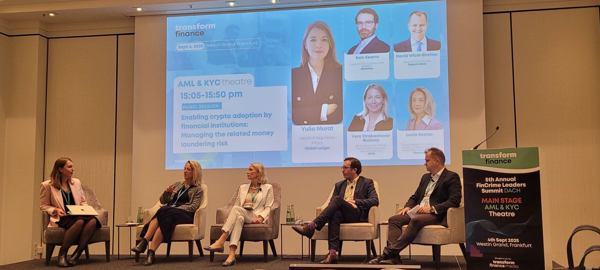 Yulia Murat at the FinCrime Leaders Summit in Frankfurt