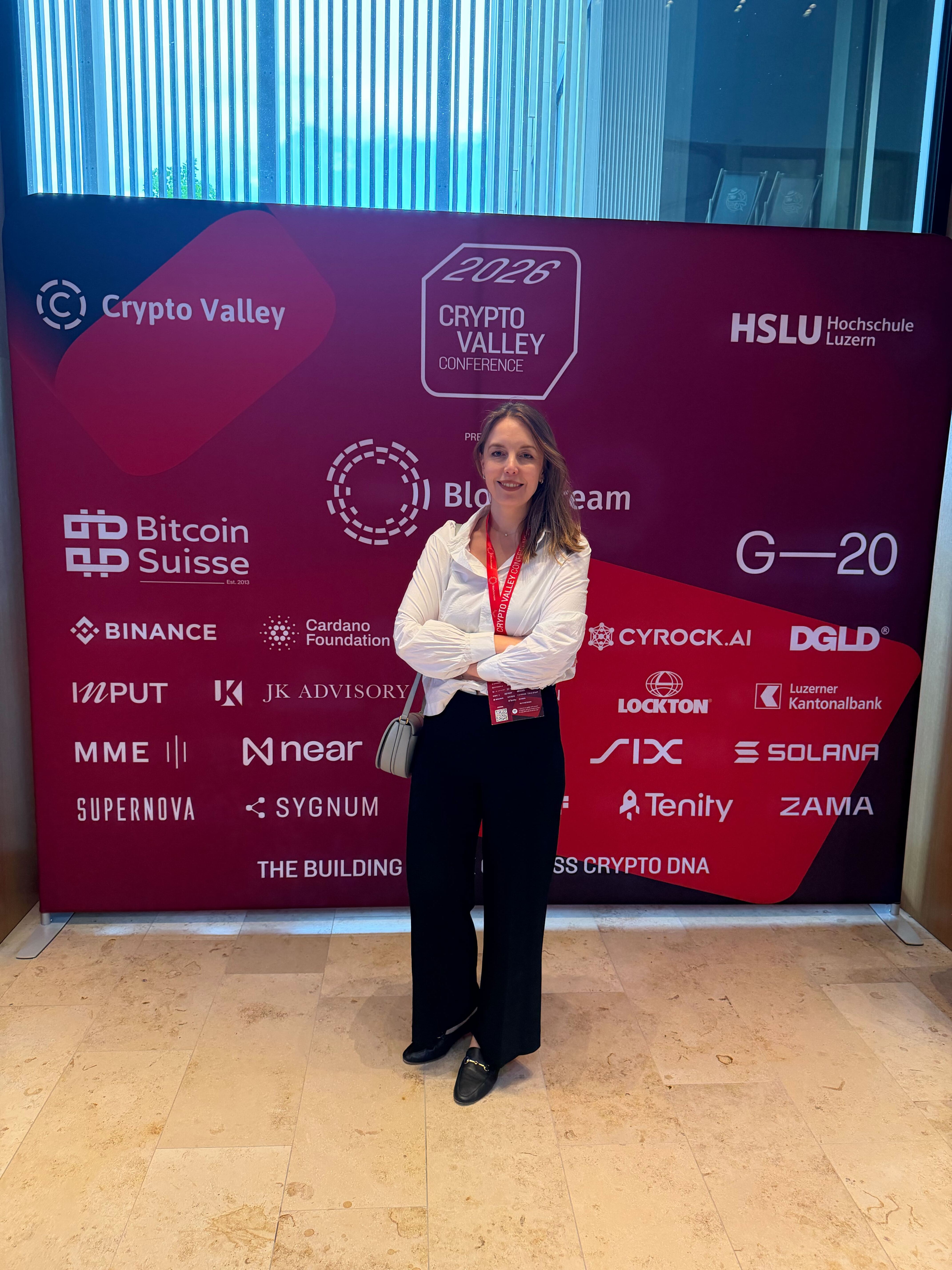 Yulia Murat, Head of Regulatory Affairs at Global Ledger. Crypto Valley Conference 2026