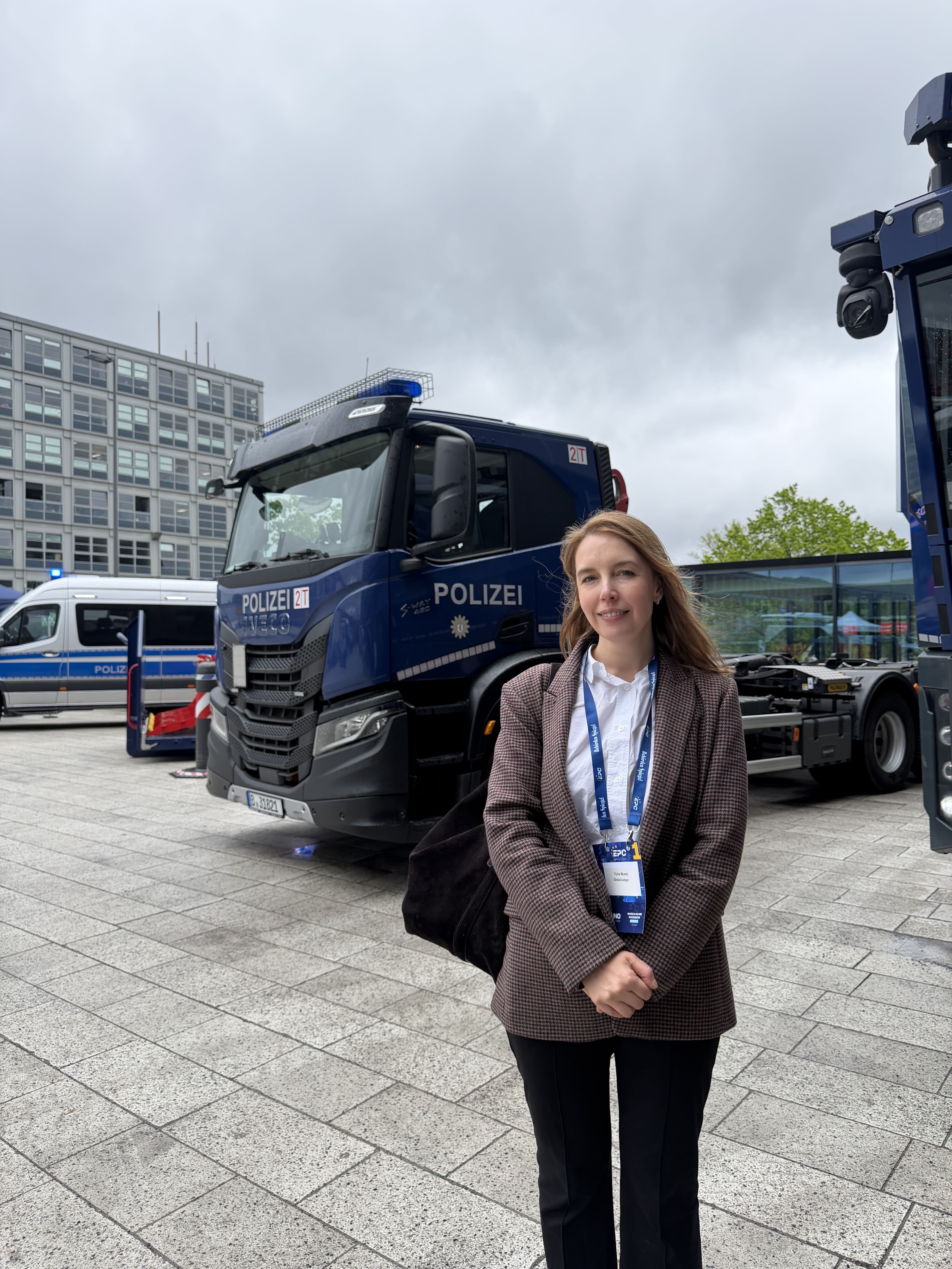 Yulia Murat, Head of Regulatory Affairs, representing Global Ledger at the European Police Congress 2026
