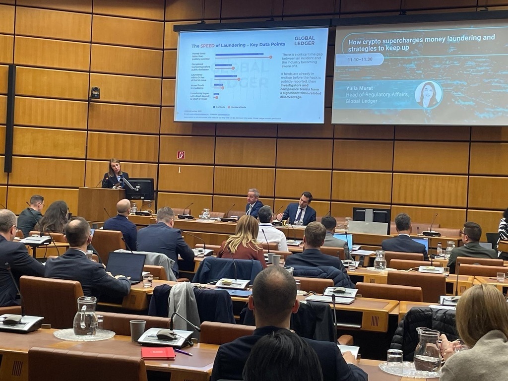 Yulia Murat at the 9th Global Conference on Criminal Finances and Cryptoassets in Vienna